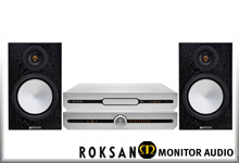 Roksan Attessa Streaming Amplifier + CD + Monitor Audio Silver 100